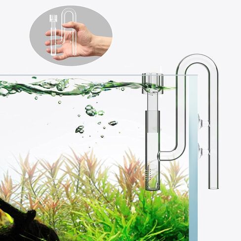 FZONE Aquairum أنبوب زنبق زجاجي صغير مقشدة لأنابيب تصفية الخزان الصغيرة والنانو in Kuwait