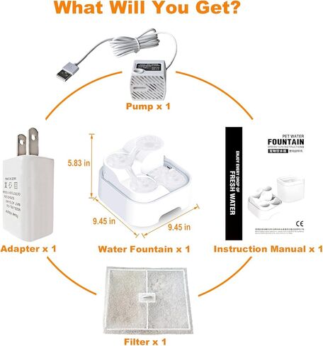 نافورة مياه للقطط من كوبماث للحيوانات الأليفة المتعددة، 4 طبقات، 95 أونصة/2.8 لتر، مضخة هادئة تهمس، ترشيح علمي، سهلة الإعداد والتنظيف، تخزين المياه في حالات الطوارئ، موزع مياه كبير للكلاب، مع قابس طاقة in Kuwait
