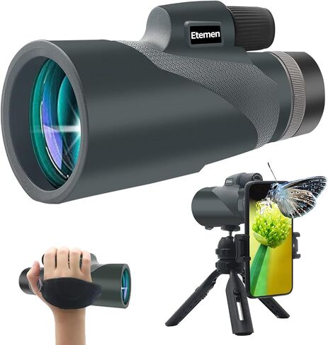16x60 Monocular Telescope with Smartphone Holder&Tripod HD High Powered Monocular for Adults High Definition Telescope for Hunting Bird Watching Travel Camping Hiking Concert in Saudi Arabia