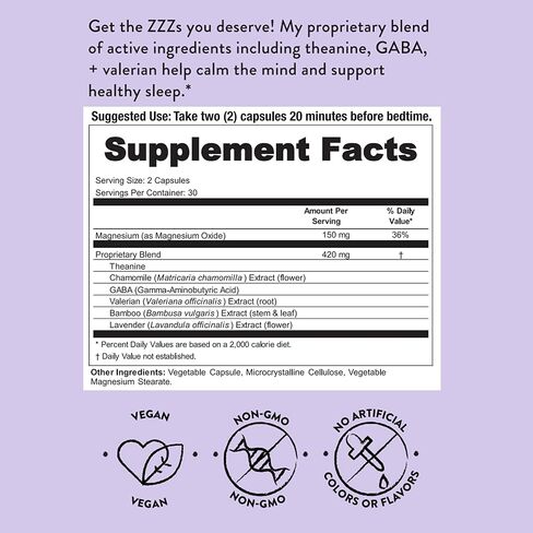 الشركة الصادقة عيش الحلم - الملحق الصحي للنوم ليلاً | نباتي، غير معدّل وراثيًا | 60 كبسولة in Kuwait