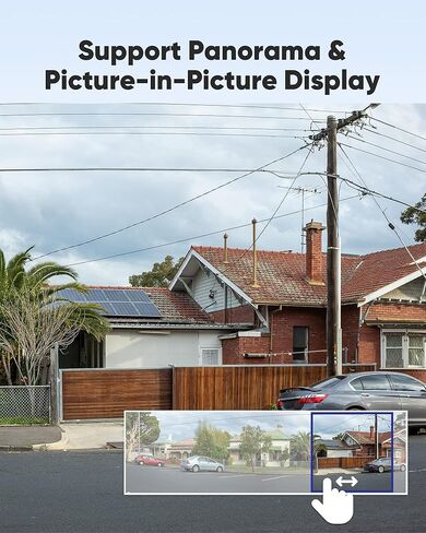 كاميرا أمان لاسلكية SANNCE بعدسة مزدوجة 4 ميجابكسل، زاوية مراقبة واسعة للغاية 180 درجة كاميرا واي فاي خارجية 2K، محادثة ثنائية الاتجاه، اكتشاف الإنسان، رؤية ليلية ملونة، تنبيه مزدوج للضوء، مقاومة للماء in Kuwait