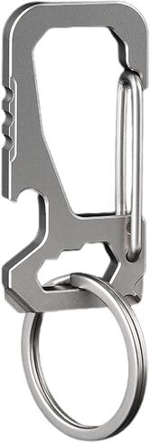 ايمنتا سلسلة مفاتيح من التيتانيوم، حلقة تعليق اي دي سي متعددة الوظائف للمفاتيح مع فتاحة زجاجات، متينة وخفيفة الوزن للاستخدام اليومي والخارجي in Kuwait