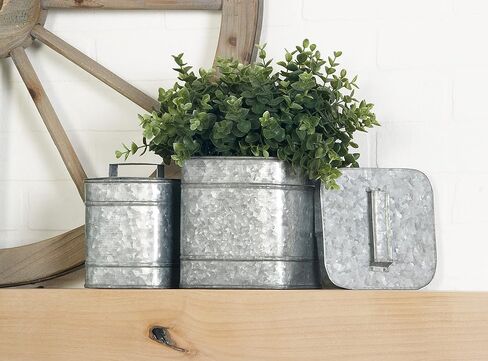 طقم علب بغطاء معدني مربع قطعتان من ديكو 79 49123 in Kuwait