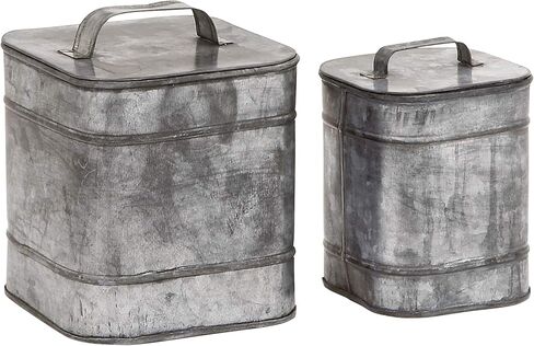 طقم علب بغطاء معدني مربع قطعتان من ديكو 79 49123 in Kuwait