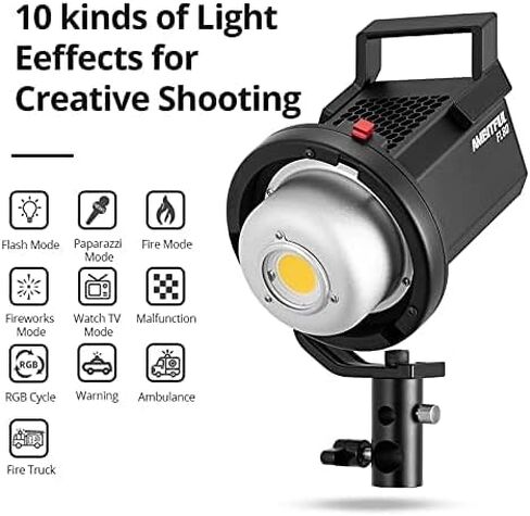 AMBITFUL FL80RGB FL80 80W RGB Full Color LED Video Light,CRI 96/TCLI 95,2800K-10000K,10 FX Special Effect Mode,Support APP,Bowens Mount Lighting for Photography Studio YouTube in Kuwait