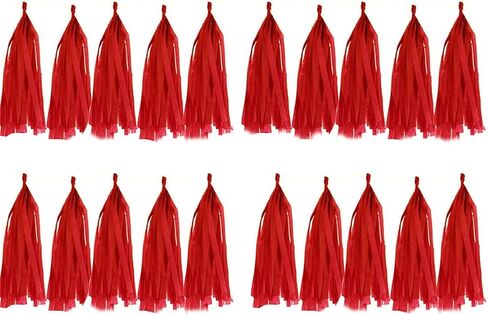 30pcs Paper Tassels Garland Banner Hot Pink Lt-Pink Tissue Paper Tassels DIY Hanging Paper Decorations Party Tassel Garland Decor Nursery Wedding Festival Baby Shower Decor(30, Pink kit) in Saudi Arabia