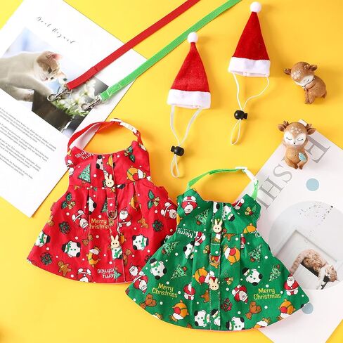 4 Pieces Small Animal Christmas Costume Christmas Guinea Pig Clothes with Santa Hat Rabbit Clothes Costume Guinea Pig Costume Christmas Small Animal Outfits for Rabbit Guinea Pig Hamster Ferret in Saudi Arabia
