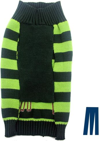 Mikayoo pet Sweater for Small Dog/cat,Ugly Sweater,Color Horizontal Stripes,Christmas Holiday Xmas, Elk Series, Reindeer Series,with Lights and Snowball(M) in Saudi Arabia
