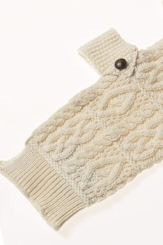 معطف أران كرافتس دوج الأيرلندي من الصوف الناعم بأزرار للكلاب (R4523-S-NAT) in Kuwait