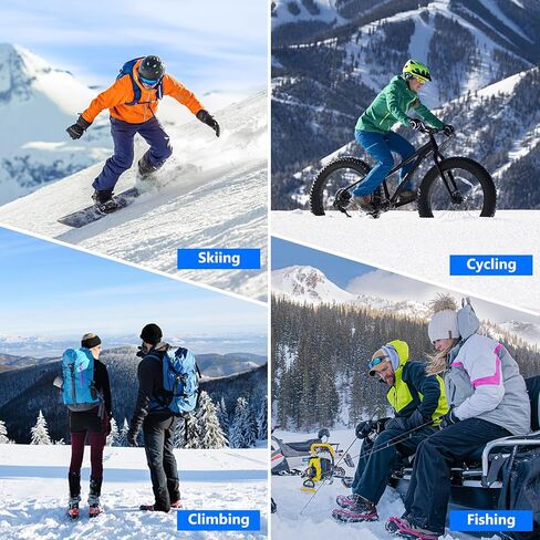 Heated Gloves for Men Women, Rechargeable Hand Warmer Waterproof Motorcycle Heating Gloves, Electric Touchscreen Warm Gloves Windproof Winter Mittens for Outdoor Sports Fishing Hiking Cycling Skiing in Kuwait