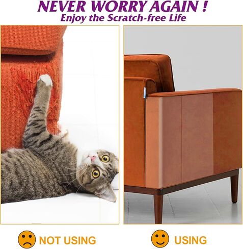 بيتيزر شريط مانع للخدش للقطط من 10 قطع، شريط تدريب شفاف لاصق مزدوج الجوانب، مضاد للخدش للاثاث، 5 قطع 16 انش طول 12 انش عرض + 5 عبوات 17 انش طول 10 انش عرض in Kuwait