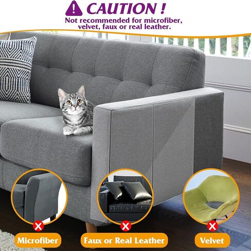 بيتيزر شريط مانع للخدش للقطط من 10 قطع، شريط تدريب شفاف لاصق مزدوج الجوانب، مضاد للخدش للاثاث، 5 قطع 16 انش طول 12 انش عرض + 5 عبوات 17 انش طول 10 انش عرض in Kuwait