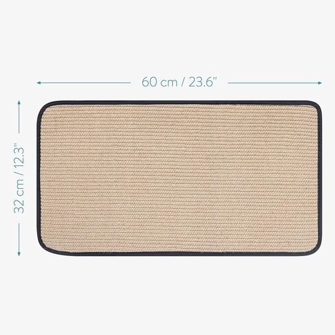 Navaris Sisal Cat Scratcher Mat - 12.6x23.6 Cat Scratch Pad for Wall - Cat Scratching Protector for Indoor Cats Adult Cats - Mount on Corner or Walls in Saudi Arabia