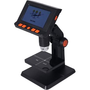 Fydun Microscope Electronic Digital Microscope 1000x 4.3Inch LCD Portable 1080P HD with 8 High Brightness LED 180 Degree Adjustment