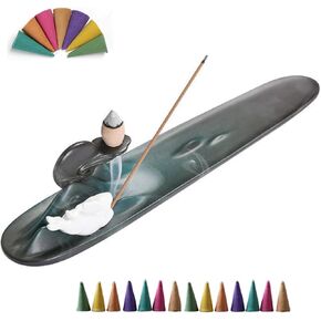 insence Holder; Incense Holder for Sticks for Sticks Backflow Incense Burner Ash Catcher for Yoga Meditation Aromatherapy Decorations Zen Decorations in Saudi Arabia