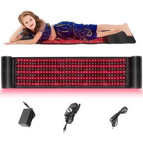 ideaiinfrared الأحمر والأشعة تحت الحمراء العلاج بالضوء حزام التفاف لتخفيف آلام الجسم مرنة يمكن ارتداؤها التفاف وسادة العلاج العميق مع الموقت لمفاصل الكتف الخلفي لتخفيف آلام العضلات (أسود حجم كبير (64 بوصة)) in Kuwait