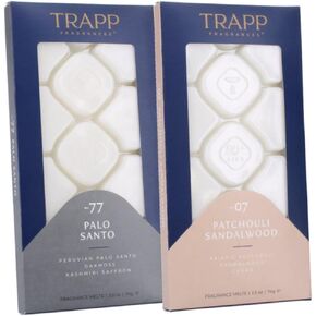 تذوب الشمع المعطر للمنزل من تراب، مجموعة متنوعة من روائح الأخشاب المهدئة، 2.6 أونصة، مجموعة من قطعتين تتضمن رقم 7 خشب الصندل الباتشولي ورقم 77 بالو سانتو in Kuwait