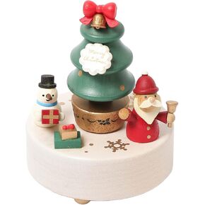 WOODERFUL LIFE Wooden Mini-Rack Turn Music Box | Mini Rack - Xmas Tree | 1036110 | Hand Carved Elaborate Design from Sustainable Forest | Plays - The Twelve Days of Christmas in Saudi Arabia