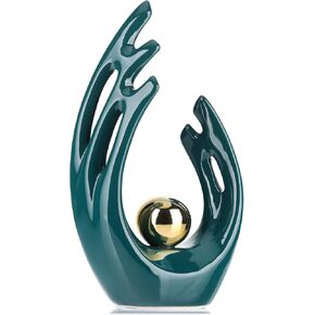 XMGZQ Abstract Ceramic Statues and Sculptures, Black and Gold Art Ceramic Statues, Modern Home Decor for Living Room, Dining Table, Coffee Table, Shelf, Entrance, Home Desktop Sculpture Home Decor