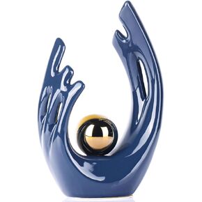 XMGZQ Abstract Ceramic Statues and Sculptures, Black and Gold Art Ceramic Statues, Modern Home Decor for Living Room, Dining Table, Coffee Table, Shelf, Entrance, Home Desktop Sculpture Home Decor in Kuwait