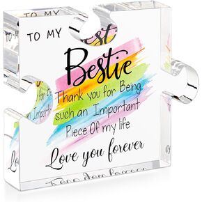 هدايا Cituarko Bestie للنساء، أفكار فريدة من نوعها لهدية عيد ميلاد أفضل صديق، هدايا Bff من الأكريليك على شكل لغز، ديكورات مكتبية هدية للعمل Bestie، زفاف، عيد الحب، عيد الميلاد من Bestie