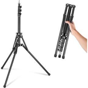 NEEWER Light Stand All Metal with 180° Reversible Legs, 70"/178cm Foldable Travel Tripod Stand for Ring Lights Photography Lights with 1/4" 3/8" Screw, Bag for Speedlite Strobe Softbox, ST70R