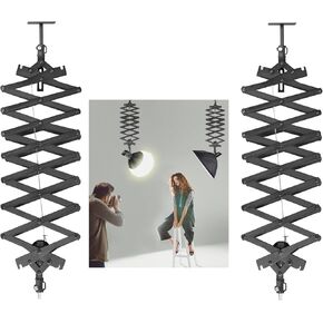 GIJUANRING 2M Pantograph Studio Photography Ceiling Rail System for Photography Studio Video Strobe Light, Monolight, Softbox(2 Packs) in Kuwait