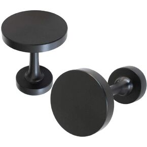 Chictie 2 Pack Round Medallion Holdbacks Drapery Metal Wall Hooks Curtain Rod Hanger Nordic Simple Style Home Bedroom Decor (Black) in Saudi Arabia