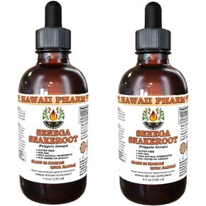 مستخلص سائل HawaiiPharm Senega Snakeroot، صبغة مسحوق جذر Senega Snakeroot (Polygala Senega)، مكمل عشبي، صنع في الولايات المتحدة الأمريكية، 2 أونصة سائلة in Kuwait