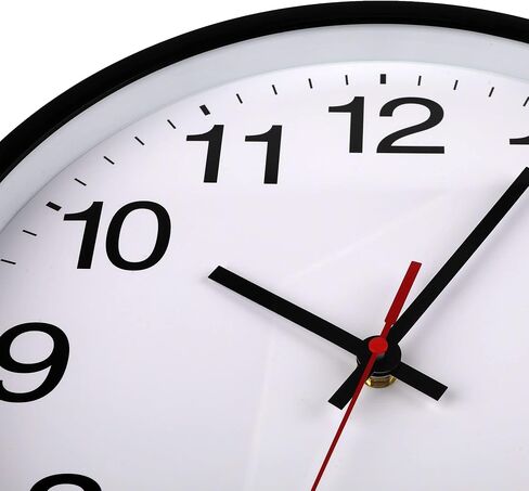 Wall Clock Modern 8 Inch Battery Operated Wall Clocks 8 Inch Non-Ticking Silent Quartz Modern Clock for Home Office School Black Wall Clock in Saudi Arabia