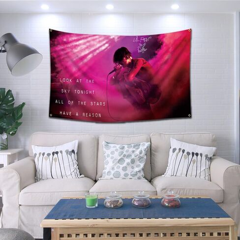 Arbinger Lil نسيج اللمحة ستار العلم 3 * 5ft الجدار الشنق فن البوب ​​ديكورات المنزل لغرفة المعيشة غرفة نوم النوم ديكور in Kuwait