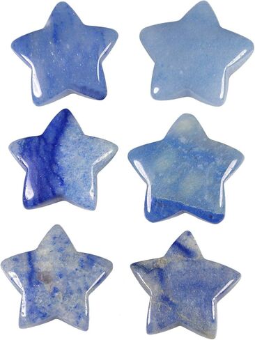 مجموعة Yatming مكونة من 6 قطع من حجر الأفينتورين الأخضر المصقول على شكل نجمة وأحجار جيب النخيل والكريستال المزخرف لسطح المكتب للتأمل وموازنة الريكي in Kuwait