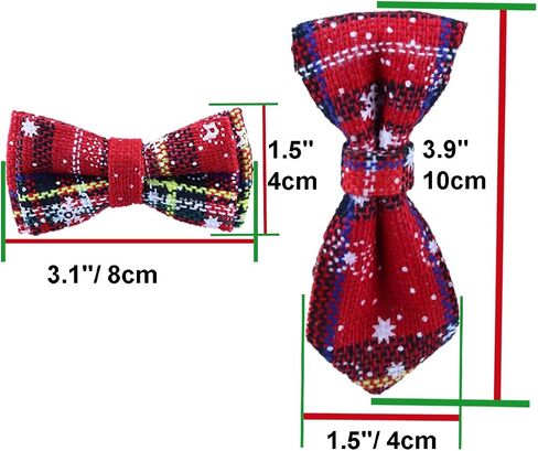 Aiwind Christmas Cat Collars Breakaway with Bell Bowtie and Santa Pendant Charm for Girl Boy Cat Kitten Puppy Rabbit, 3 Pack in Saudi Arabia