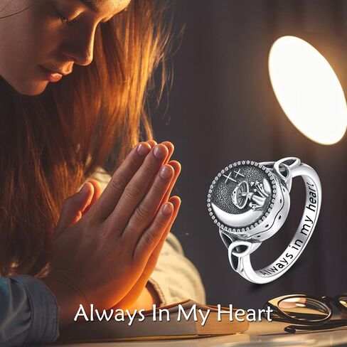 WINNICACA Cremation Rings for Ashes for Women Sterling Silver Mushroom Urn Rings Mushroom Cremation Jewelry for Ashes for Women Memory Jewelry Gifts in Saudi Arabia