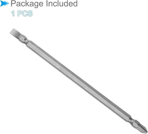 CoCud Phillips-Slotted Double Ended Screwdriver Bit, 150mm Long PH2/SL6 1/4 Inch Hex Shank, S2 Magnetic - (Applications: for Power Tool), 1-Piece in Saudi Arabia