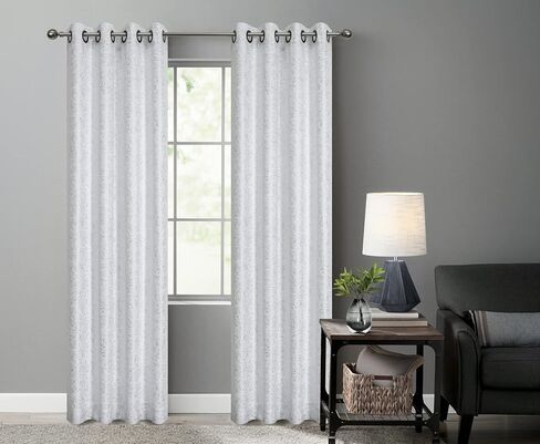 GoodGram 2 Pack Sparkle Chic Thermal Blackout Curtain Panels - Assorted Colors & Sizes (Beige, 84 in. Long) in Kuwait