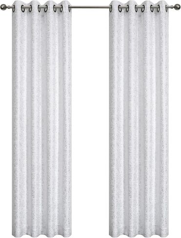 GoodGram 2 Pack Sparkle Chic Thermal Blackout Curtain Panels - Assorted Colors & Sizes (Beige, 84 in. Long) in Kuwait
