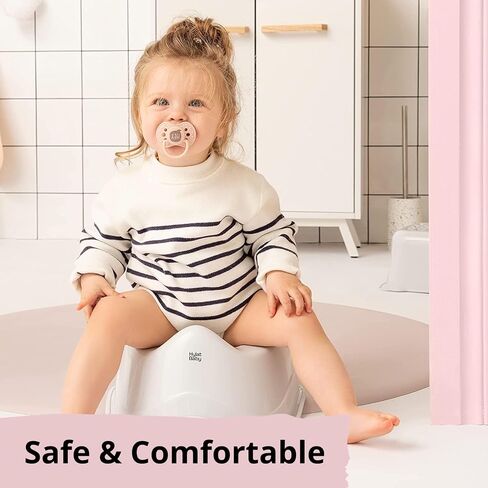 Maltex Smart Potty, Toilet Training Chair with Splash Guard for Toddlers, 18M+ (Powder Pink) in Saudi Arabia