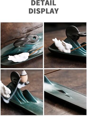 insence Holder; Incense Holder for Sticks for Sticks Backflow Incense Burner Ash Catcher for Yoga Meditation Aromatherapy Decorations Zen Decorations in Saudi Arabia