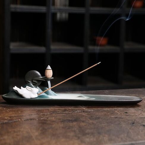 insence Holder; Incense Holder for Sticks for Sticks Backflow Incense Burner Ash Catcher for Yoga Meditation Aromatherapy Decorations Zen Decorations in Saudi Arabia