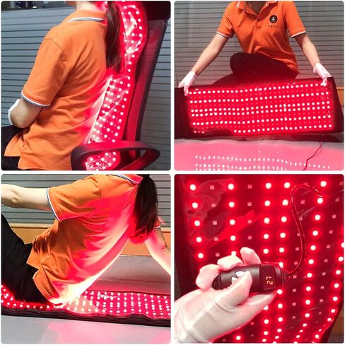 ideaiinfrared الأحمر والأشعة تحت الحمراء العلاج بالضوء حزام التفاف لتخفيف آلام الجسم مرنة يمكن ارتداؤها التفاف وسادة العلاج العميق مع الموقت لمفاصل الكتف الخلفي لتخفيف آلام العضلات (أسود حجم كبير (64 بوصة)) in Kuwait