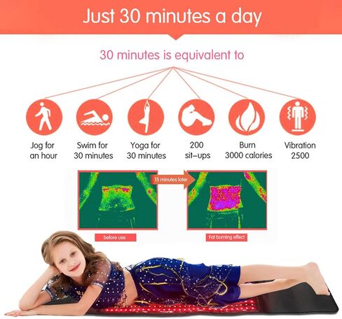 ideaiinfrared الأحمر والأشعة تحت الحمراء العلاج بالضوء حزام التفاف لتخفيف آلام الجسم مرنة يمكن ارتداؤها التفاف وسادة العلاج العميق مع الموقت لمفاصل الكتف الخلفي لتخفيف آلام العضلات (أسود حجم كبير (64 بوصة)) in Kuwait