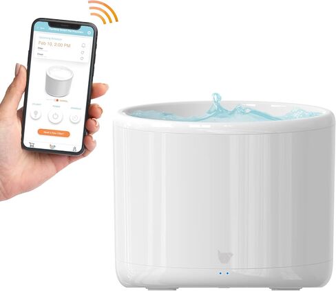 Instachew Purrflow Cat Water Fountain - Smart Pet Water Fountain for Cats Inside - Automatic Dog Water Fountain - Ultra Quiet Dog Water Dispenser with Replacement Filters - Suitable for Multiple Pets in Kuwait