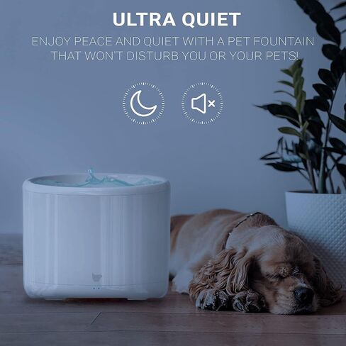 Instachew Purrflow Cat Water Fountain - Smart Pet Water Fountain for Cats Inside - Automatic Dog Water Fountain - Ultra Quiet Dog Water Dispenser with Replacement Filters - Suitable for Multiple Pets in Kuwait