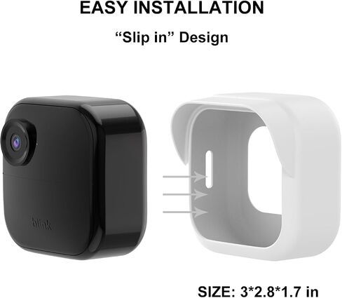 Silicone Case Cover for All-New Blink Outdoor 4 (4th Gen) - Weatherproof Protective Skin Cover with Hat Brim for All-New Blink Outdoor 4 Smart Security Camera (White, 1 Pack) in Saudi Arabia