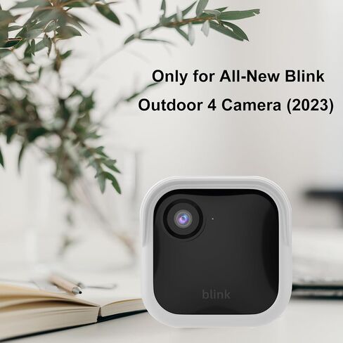 Silicone Case Cover for All-New Blink Outdoor 4 (4th Gen) - Weatherproof Protective Skin Cover with Hat Brim for All-New Blink Outdoor 4 Smart Security Camera (White, 1 Pack) in Saudi Arabia