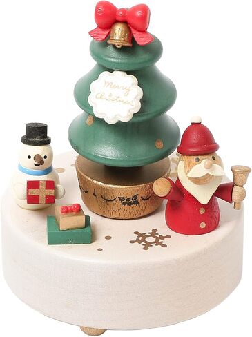WOODERFUL LIFE Wooden Mini-Rack Turn Music Box | Mini Rack - Xmas Tree | 1036110 | Hand Carved Elaborate Design from Sustainable Forest | Plays - The Twelve Days of Christmas in Saudi Arabia