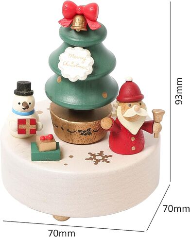 WOODERFUL LIFE Wooden Mini-Rack Turn Music Box | Mini Rack - Xmas Tree | 1036110 | Hand Carved Elaborate Design from Sustainable Forest | Plays - The Twelve Days of Christmas in Saudi Arabia