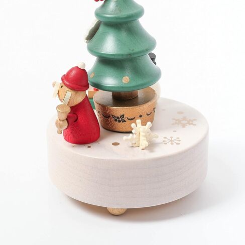 WOODERFUL LIFE Wooden Mini-Rack Turn Music Box | Mini Rack - Xmas Tree | 1036110 | Hand Carved Elaborate Design from Sustainable Forest | Plays - The Twelve Days of Christmas in Saudi Arabia