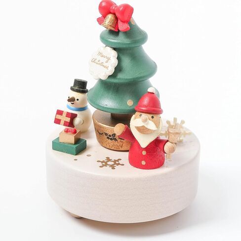 WOODERFUL LIFE Wooden Mini-Rack Turn Music Box | Mini Rack - Xmas Tree | 1036110 | Hand Carved Elaborate Design from Sustainable Forest | Plays - The Twelve Days of Christmas in Saudi Arabia